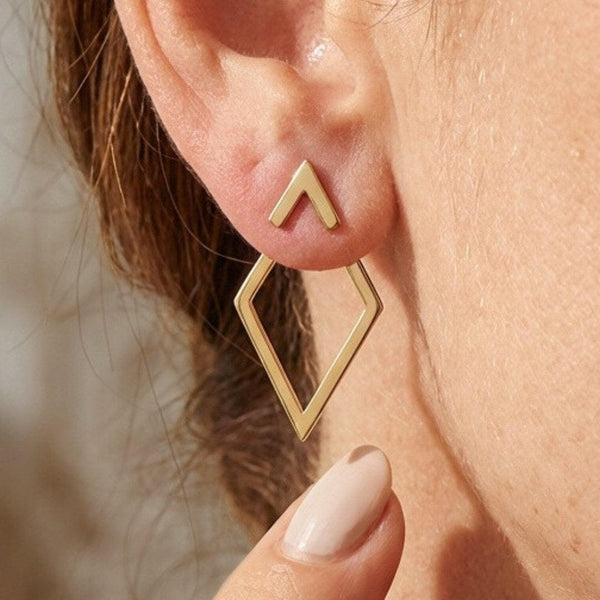 Boho geometrické náušnice pecky