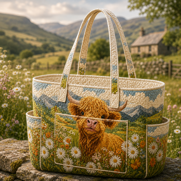 Jade | Highland Flowers Quilted Tote Bag