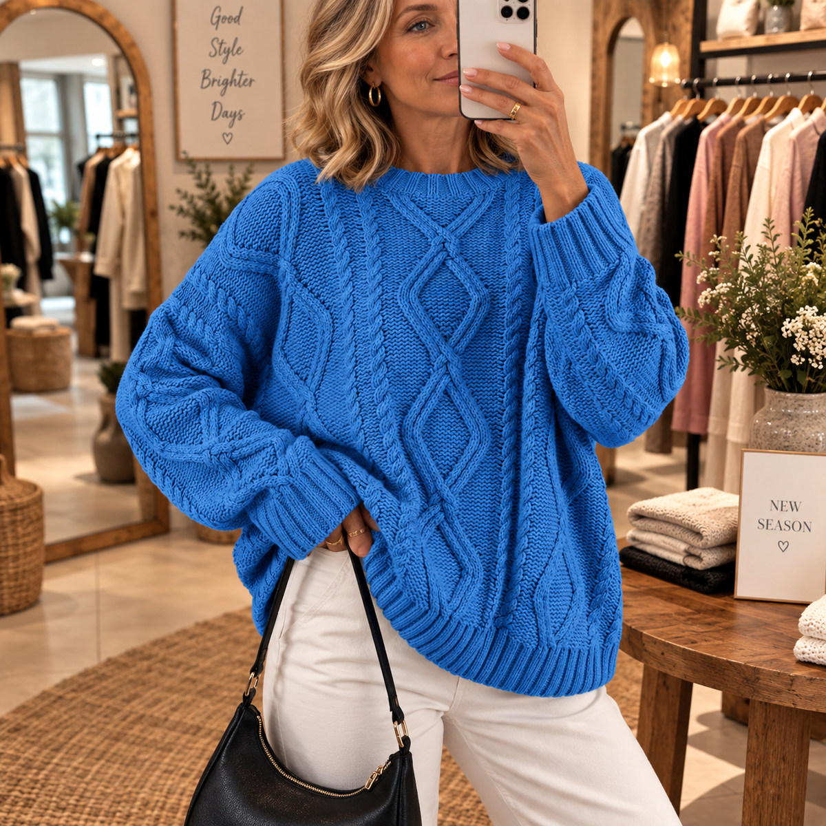 Aoife™ | Classic Aran Knit Sweater