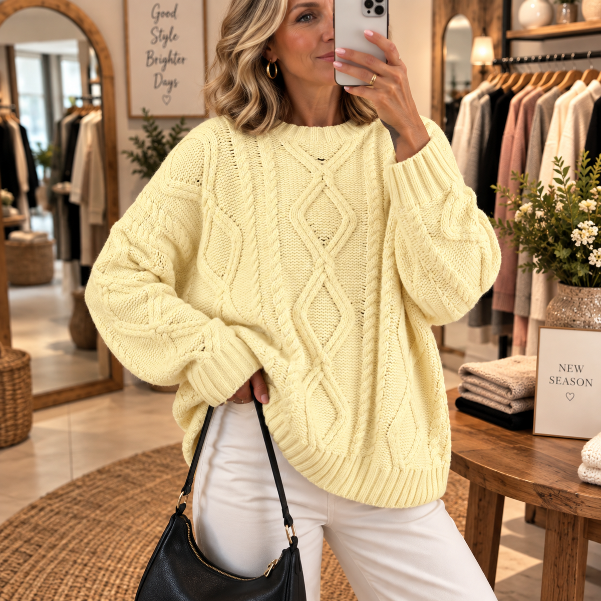 Aoife™ | Classic Aran Knit Sweater