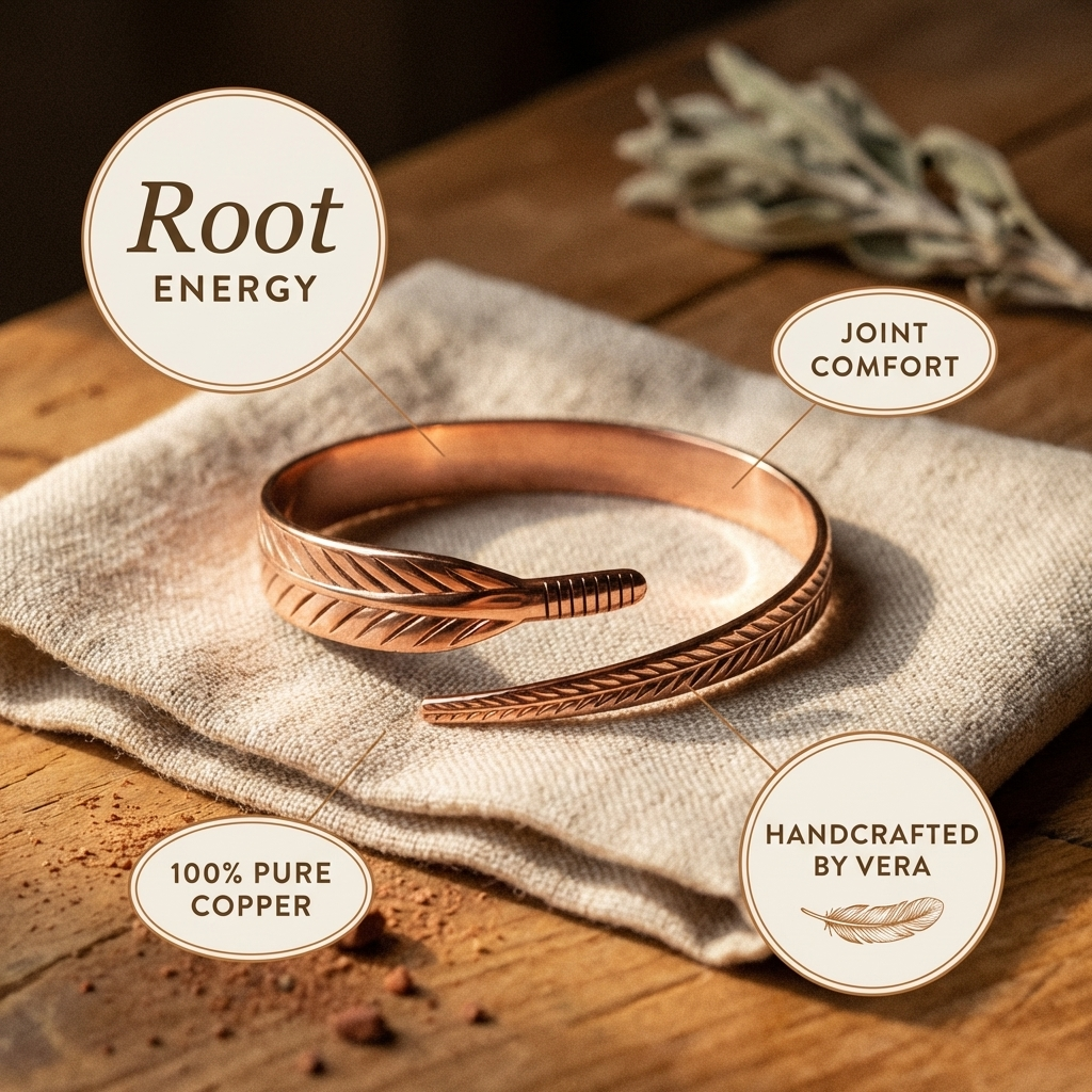 Měděný náramek Root