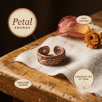 Měděný prsten Petal