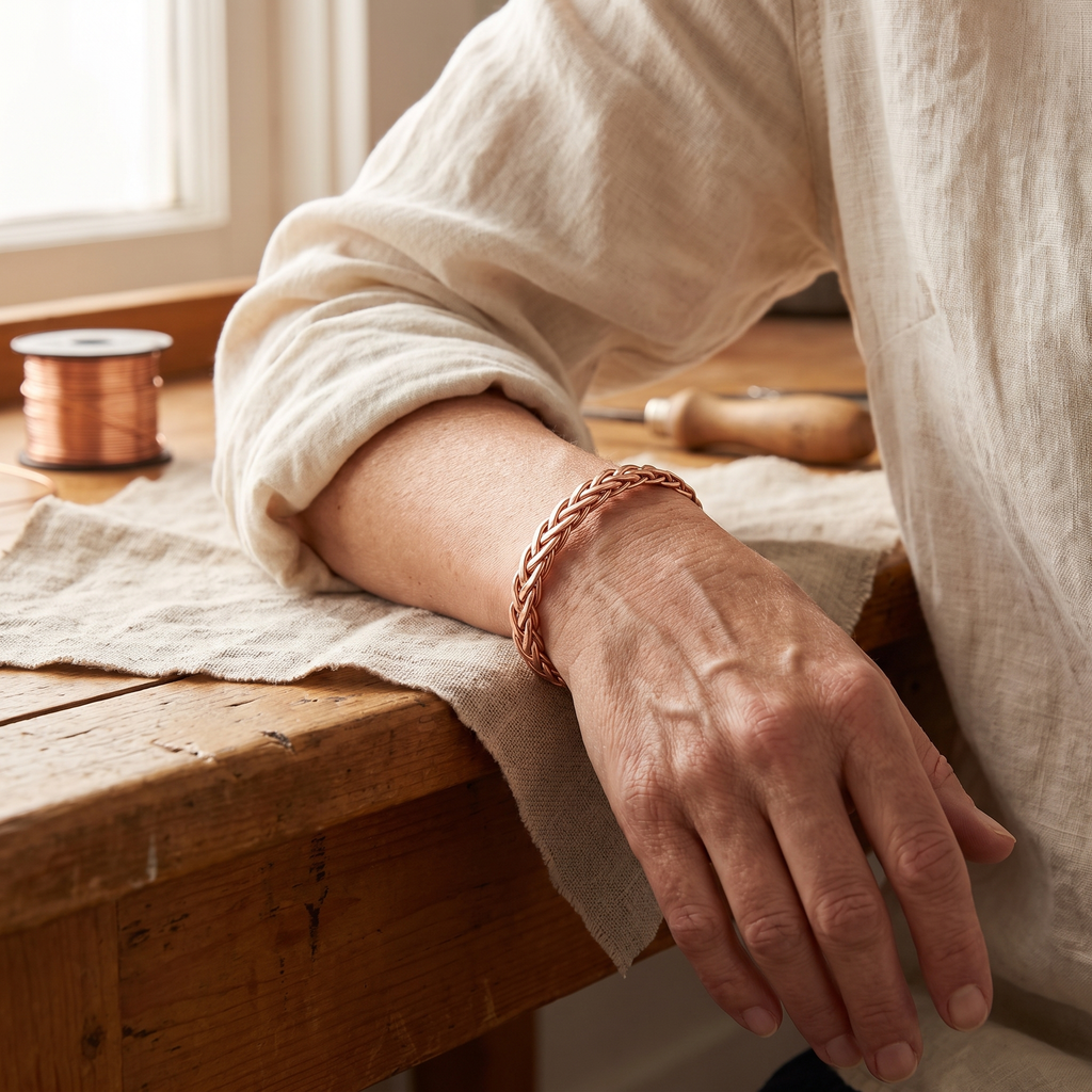 Měděný náramek Bramble