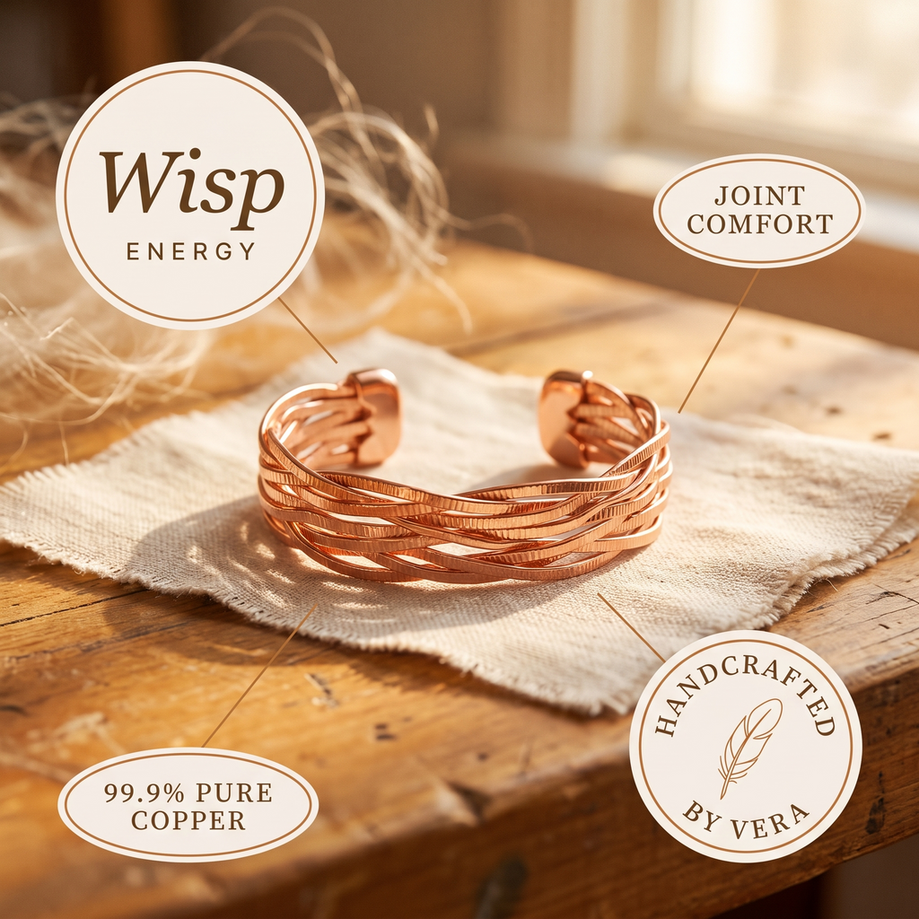 Měděný náramek Wisp