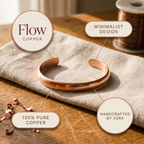 Měděný náramek Flow