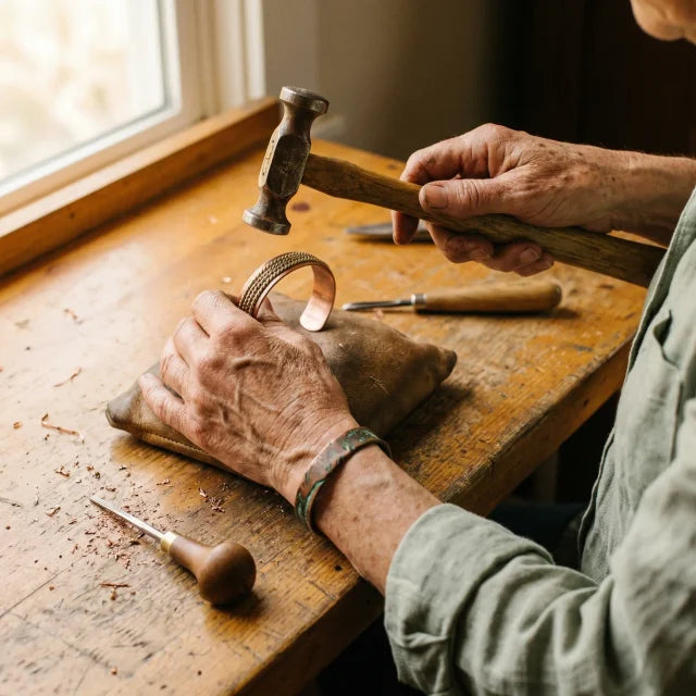 Měděný náramek Forge
