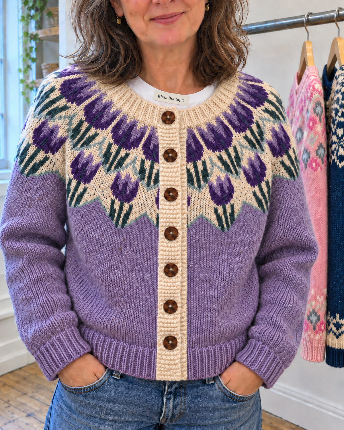 Josephine | Útulný vintage kardigan